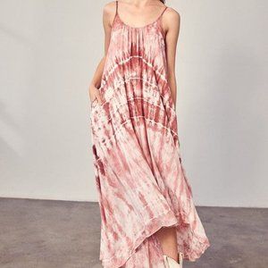 Mustard Seed Volcano Sky Tie Dye Cami Maxi Dress L